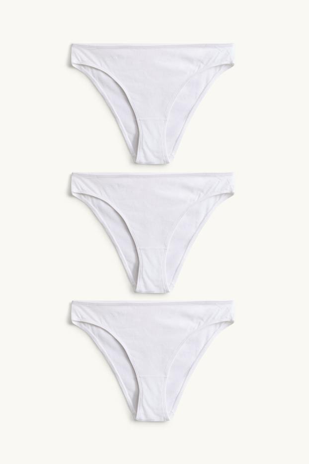 Dames - Set van 3 - slip - wit