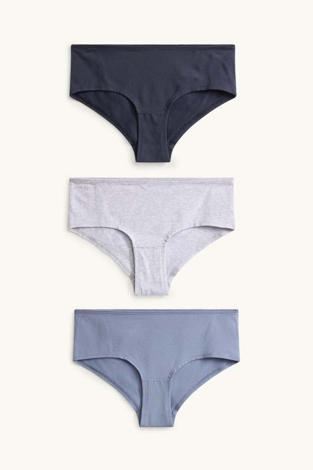 Damen - Multipack 3er - Hipster - grau