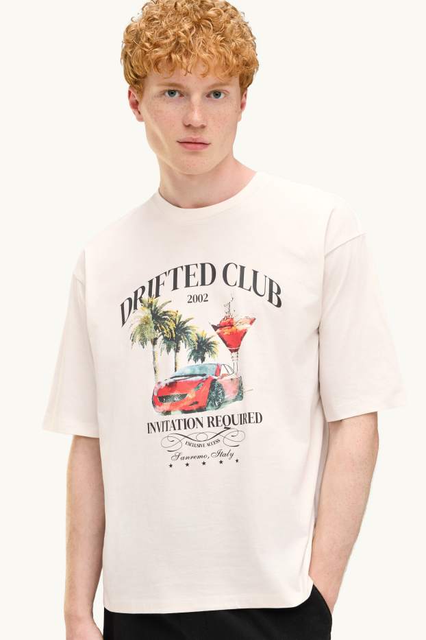 Herren - T-Shirt - Oversized - weiss