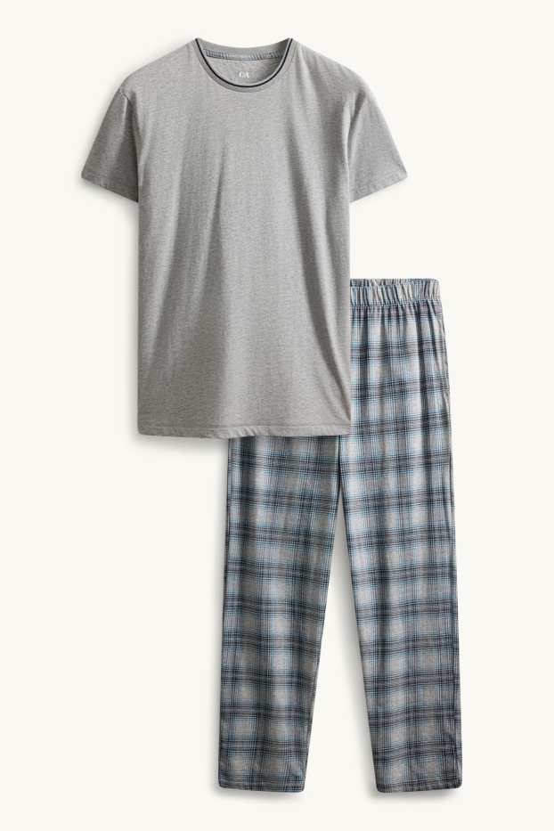 Herren - Pyjama - grau