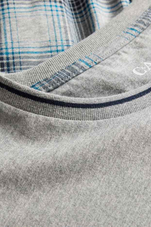 Herren - Pyjama - grau
