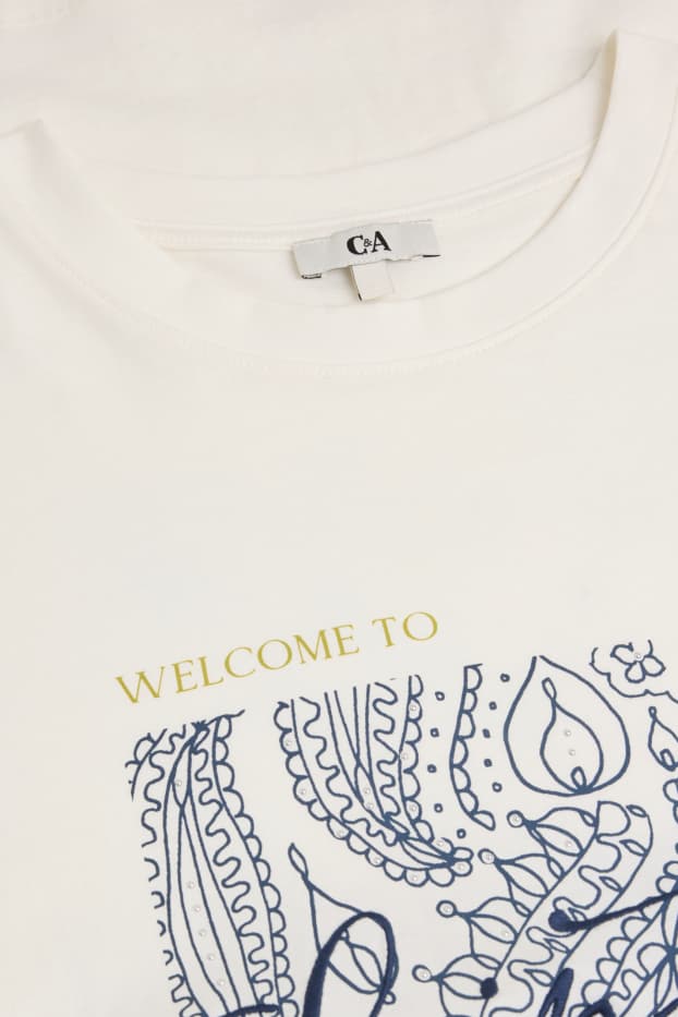 Dames - T-shirt - regular fit - wit