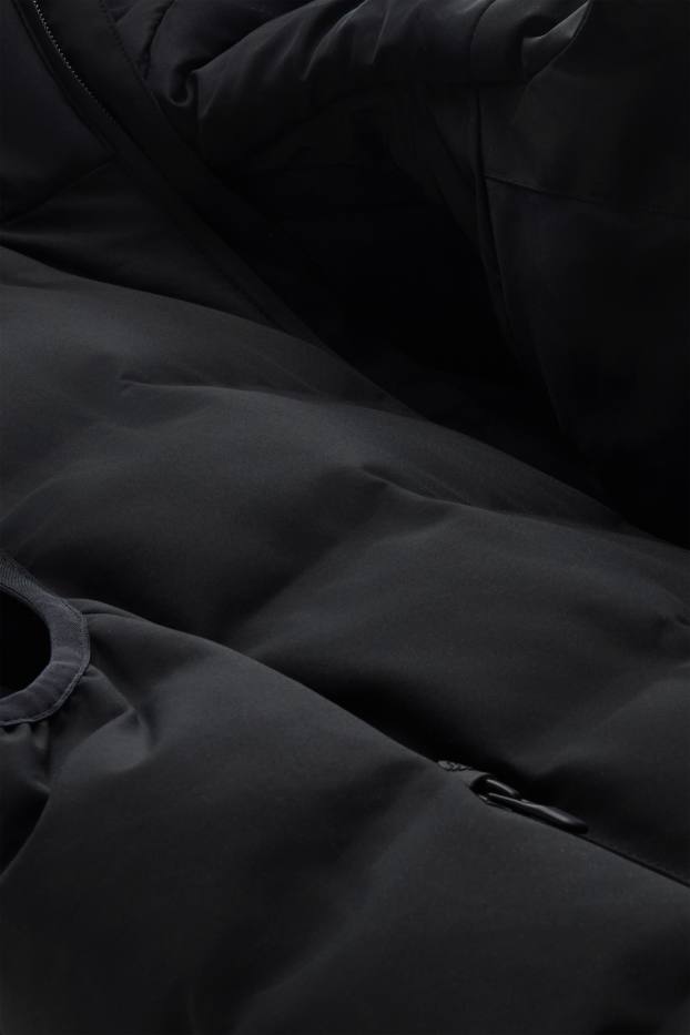 Uomo - Gilet tecnico trapuntato con cappuccio - idrorepellente - nero