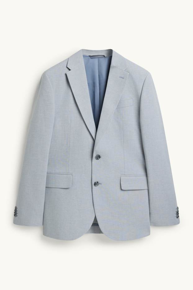 Men - Mix & match tailored jacket - regular fit - linen blend - light gray