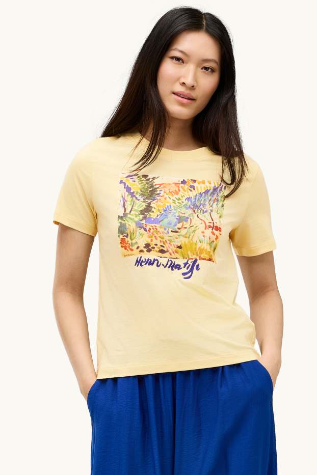 Femei - Tricou - regular fit - Henri Matisse - galben deschis