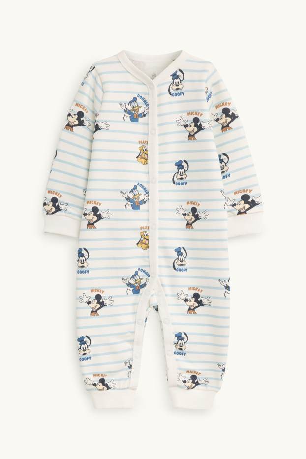 Baby: jongens - Disney - babypyjama - gestreept - wit