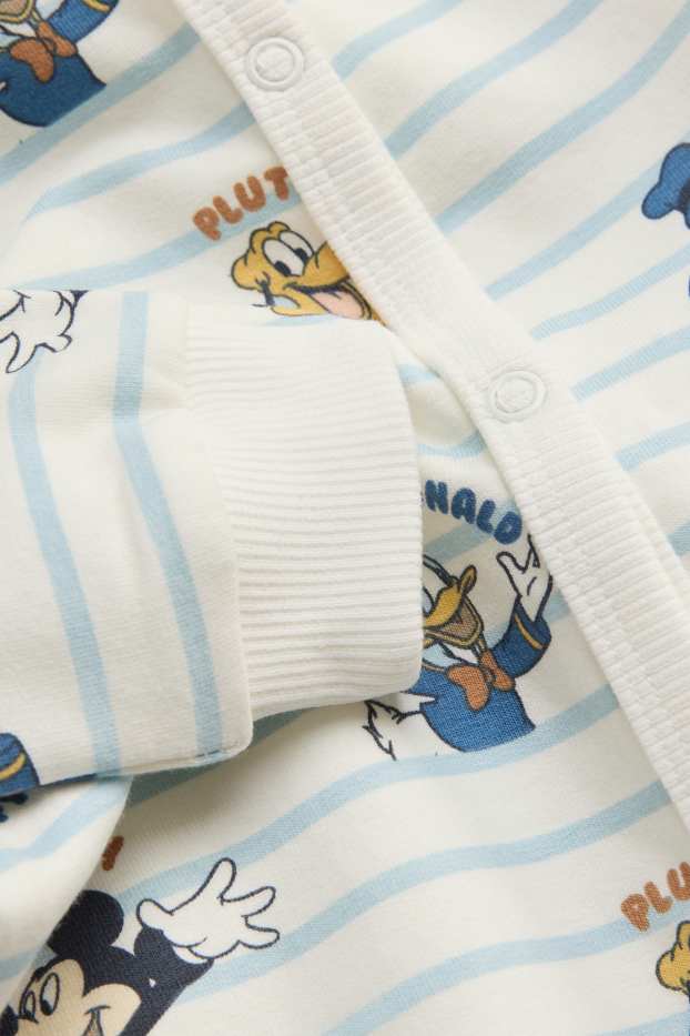 Baby: jongens - Disney - babypyjama - gestreept - wit