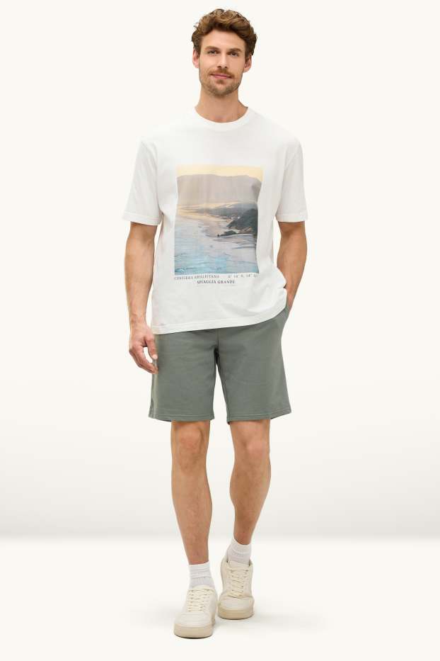 Uomo - Shorts di felpa - verde chiaro
