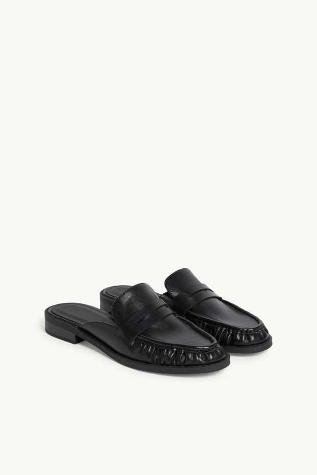 Women - Sandals - faux leather - black