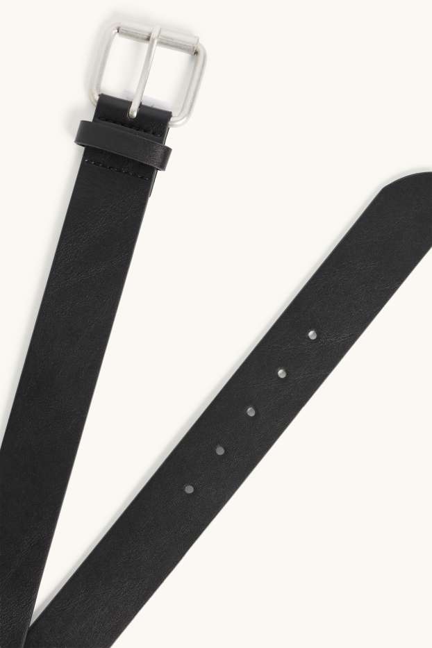 Uomo - Cintura - similpelle - nero