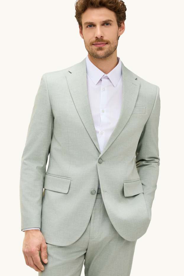 Home - Americana combinable - regular fit - mescla de lli - verd clar