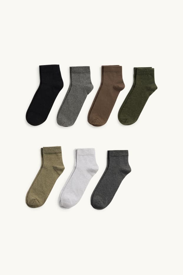 Hommes - Lot de 7 paires - socquettes - vert