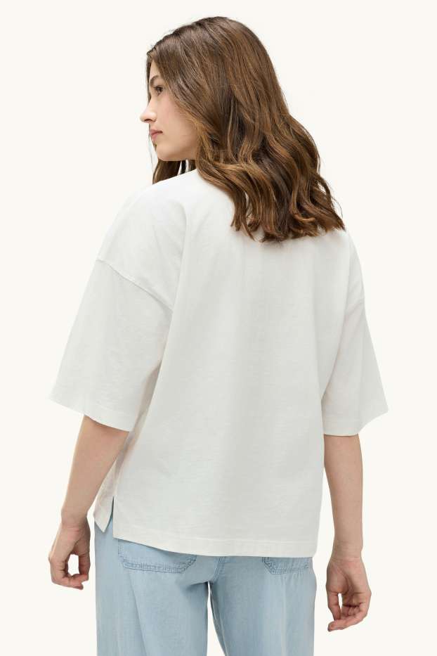 Donna - T-shirt - regular fit - bianco