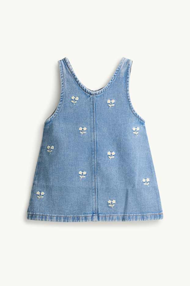 Miminka - dívky - Květiny - outfit pro miminka - 2dílný - džíny - modré