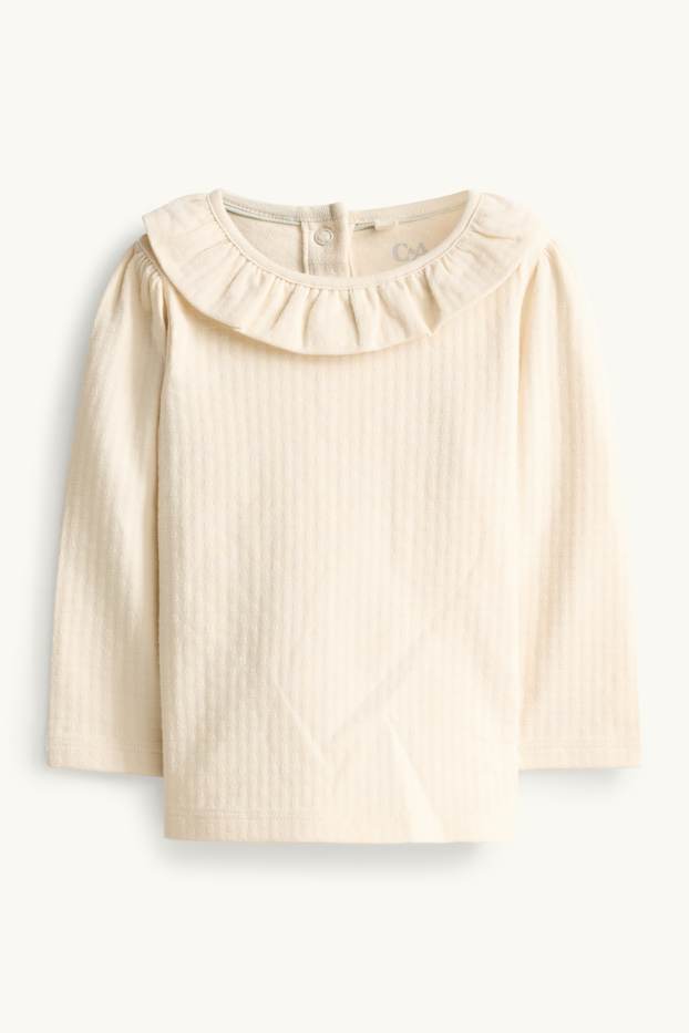 Miminka - dívky - Květiny - outfit pro miminka - 2dílný - džíny - modré
