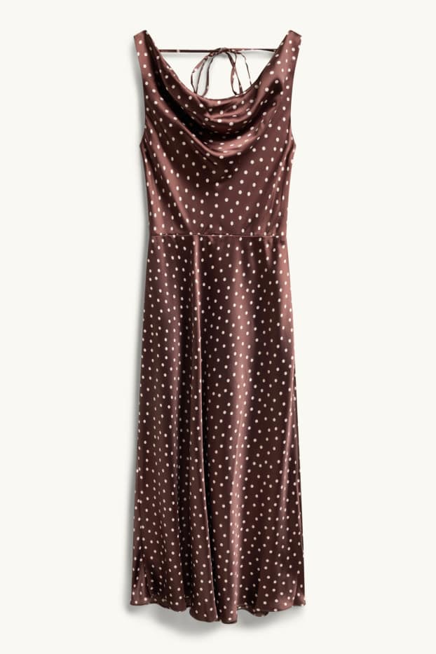 Damen - Fit & Flare Kleid - gepunktet - blau