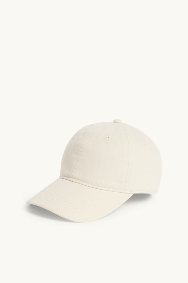 Uomo - Cappellino - tessuto tramato - crema