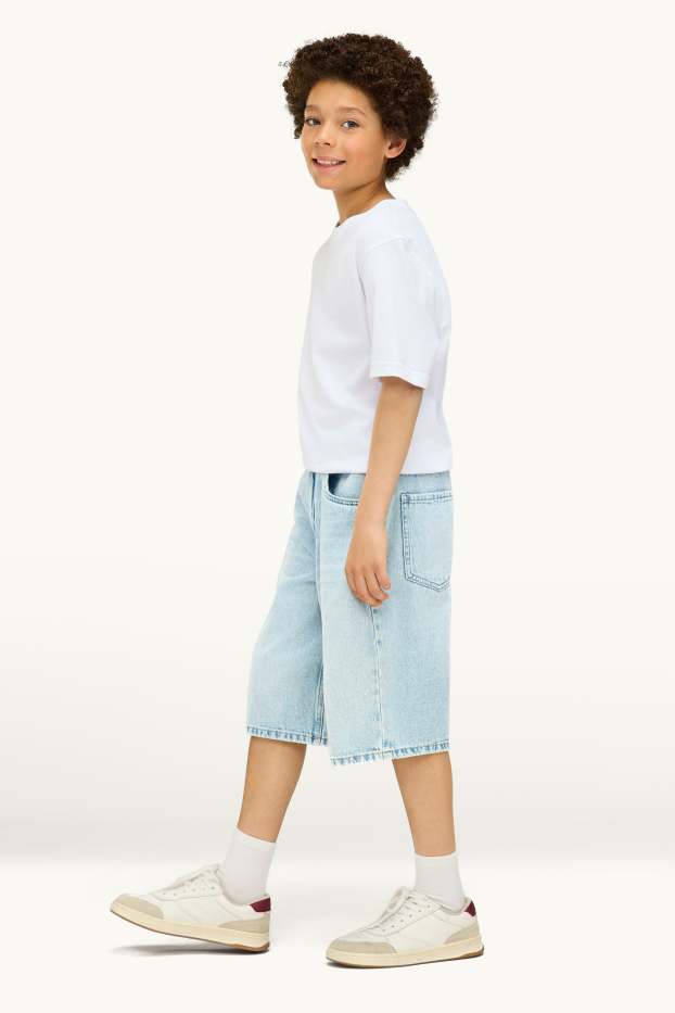 Children Boys - Denim Bermuda shorts - light blue