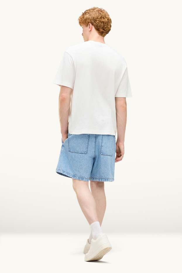 Herren - Jeans-Shorts - helljeansblau