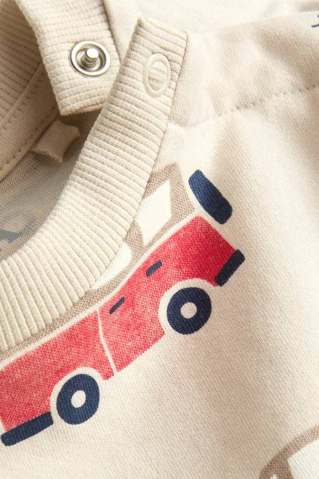 Bebeluși - băieți - Vehicul - tricou cu mânecă lungă bebeluși - bej