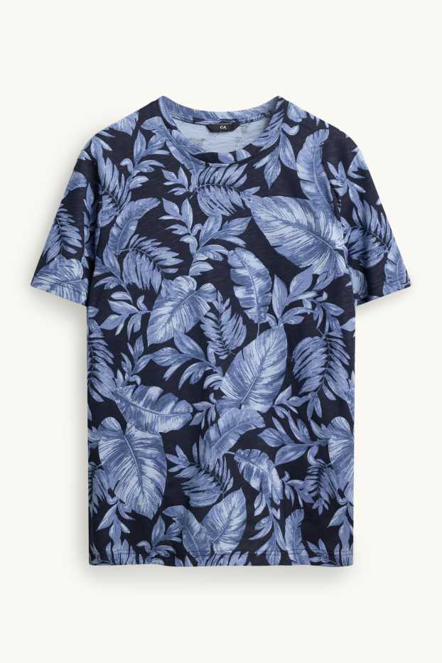 Heren - T-shirt - donkerblauw