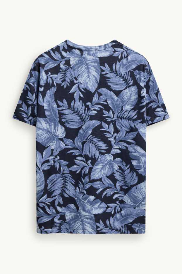 Heren - T-shirt - donkerblauw