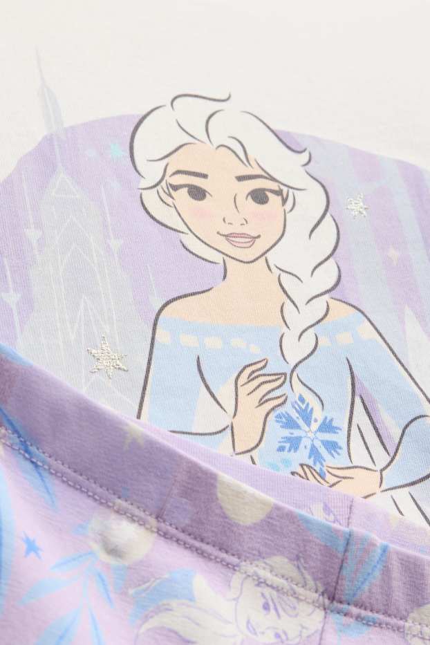 Nena - Frozen - pijama - 2 peces - efecte brillant - lila/blanc