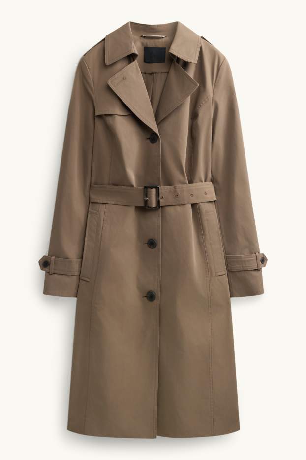 Dames - Trenchcoat - waterafstotend - kaki