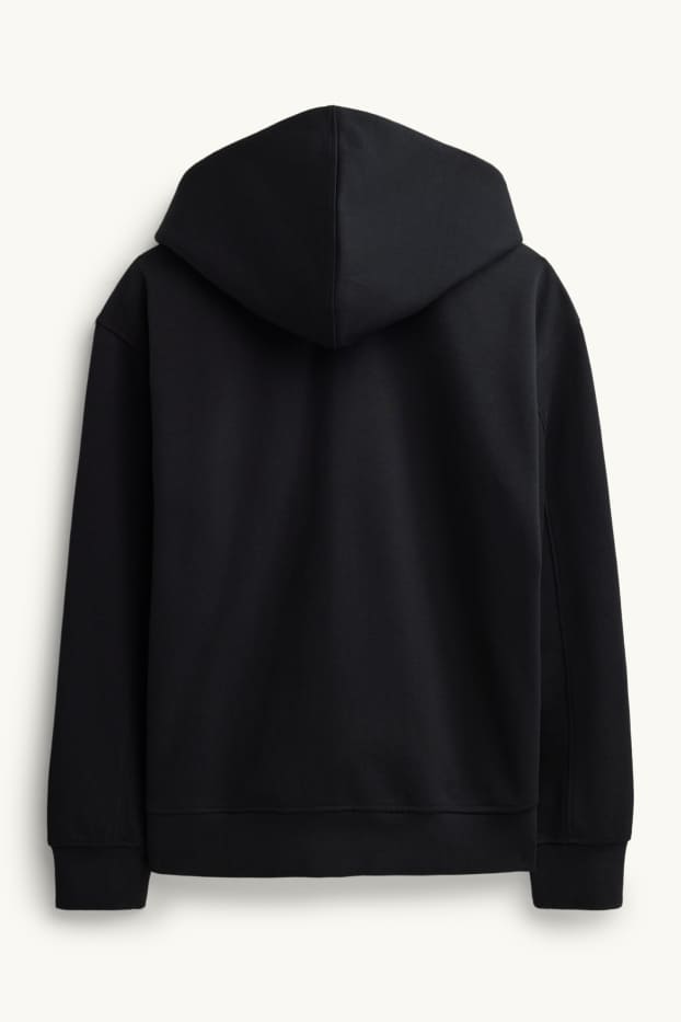 Herren - Sweatjacke mit Kapuze - schwarz