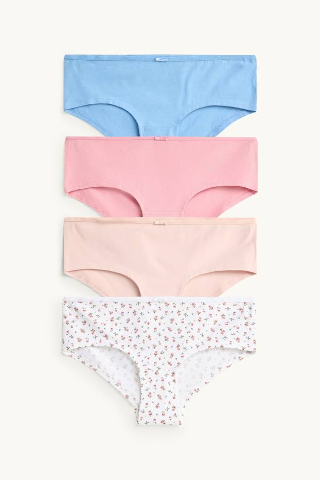 Damen - Multipack 4er - Hipster - rosa / blau