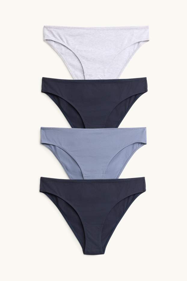 Dames - Set van 3 - slip - blauw