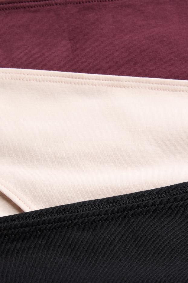 Damen - Multipack 3er- Slip - bordeaux