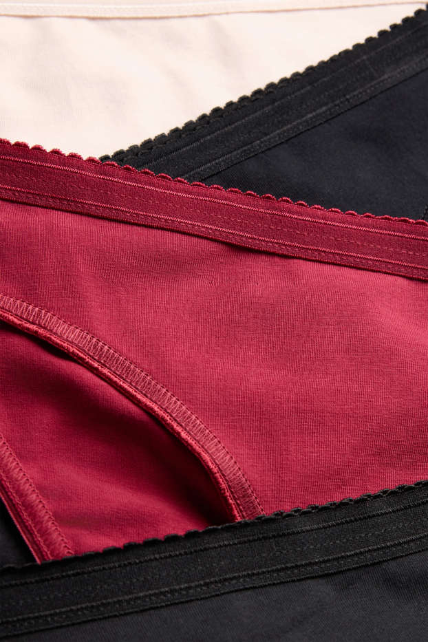 Dames - Set van 4 - slip - rood