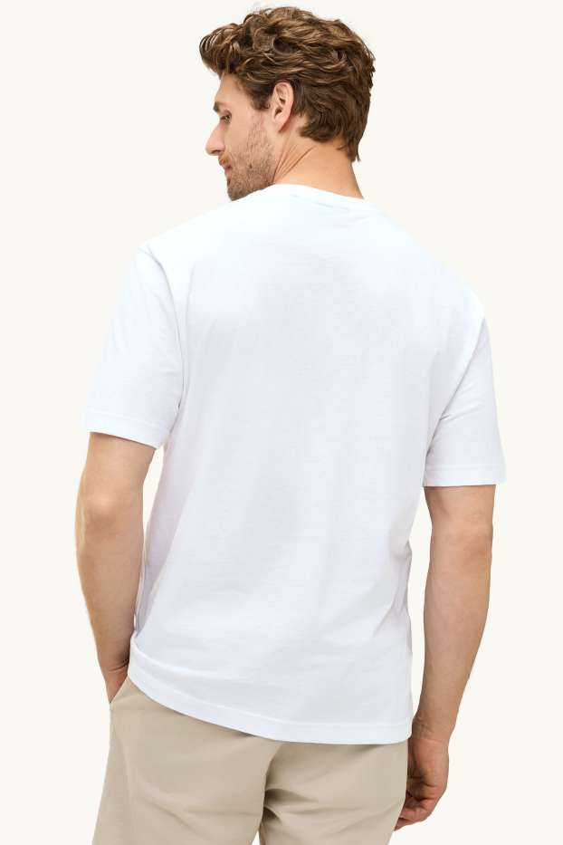 Men - T-shirt - relaxed fit - white