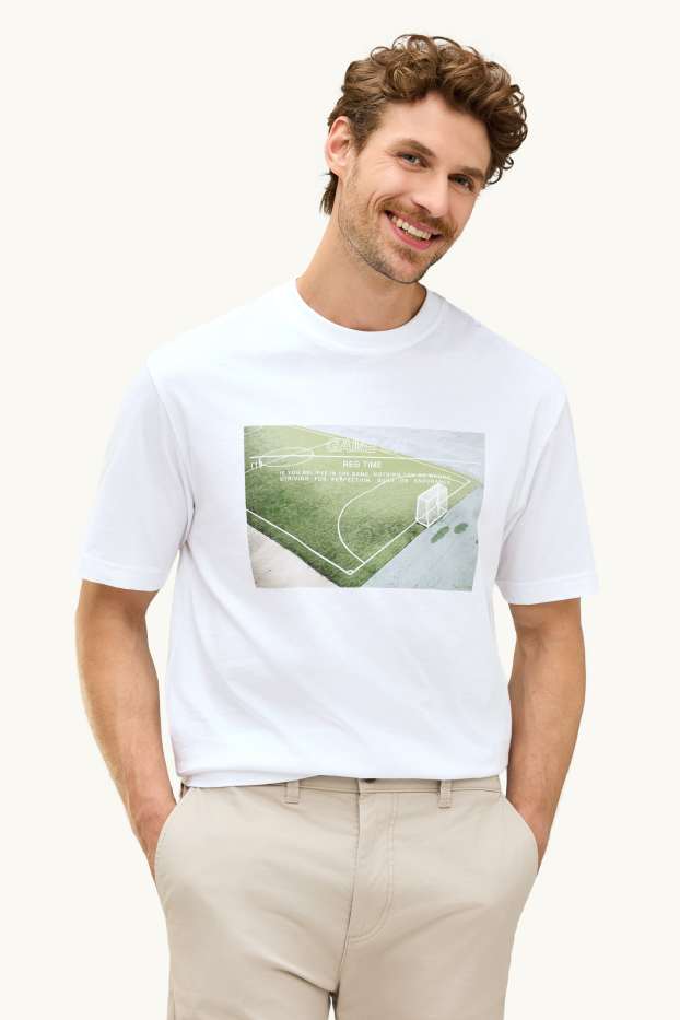Men - T-shirt - relaxed fit - white