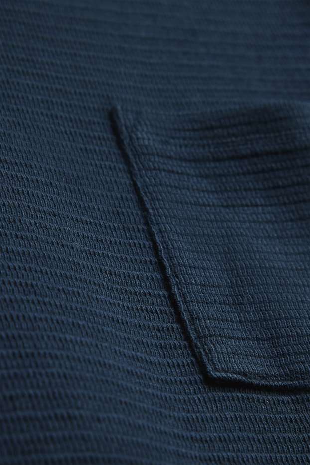 Enfants garçons - T-shirt - finition texturée - bleu foncé