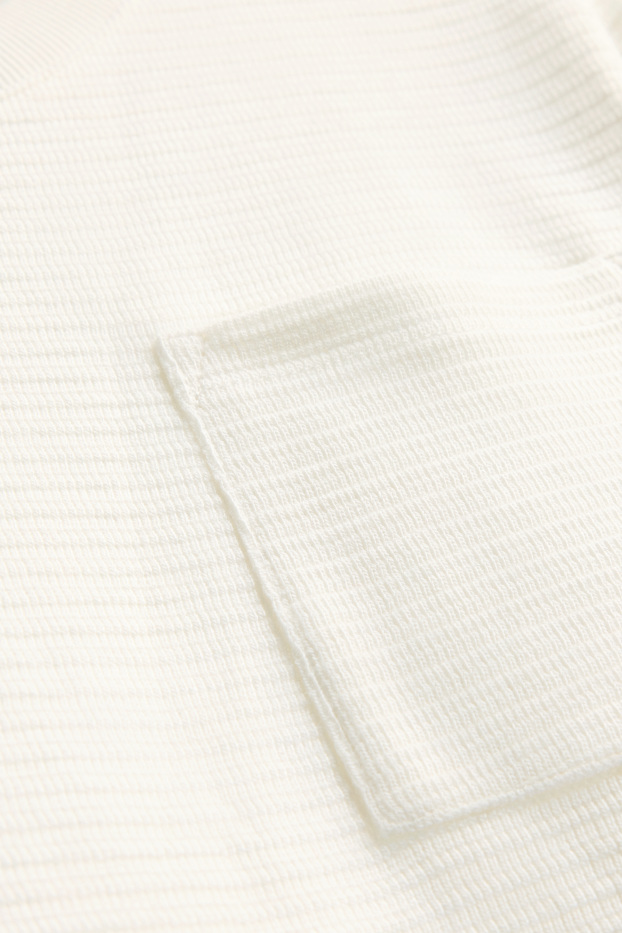 Enfants garçons - T-shirt - finition texturée - blanc