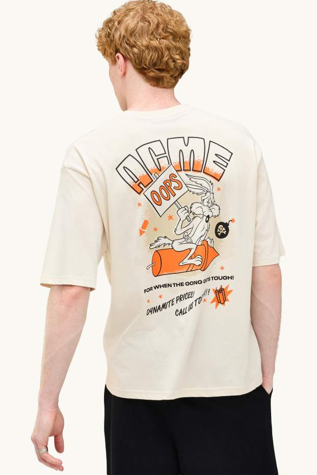 Herren - T-Shirt - Oversized - Looney Tunes - beige