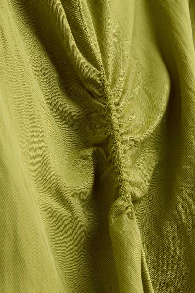 Femmes - Robe à col V - straight fit - vert