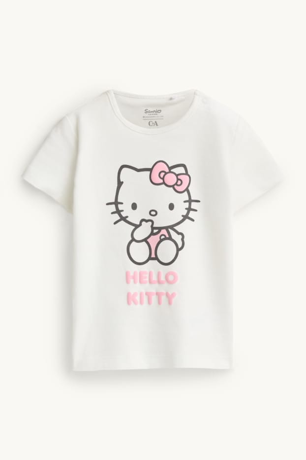 Miminka - dívky - Hello Kitty - pyžamo pro miminka - 2dílné - bílá/růžová