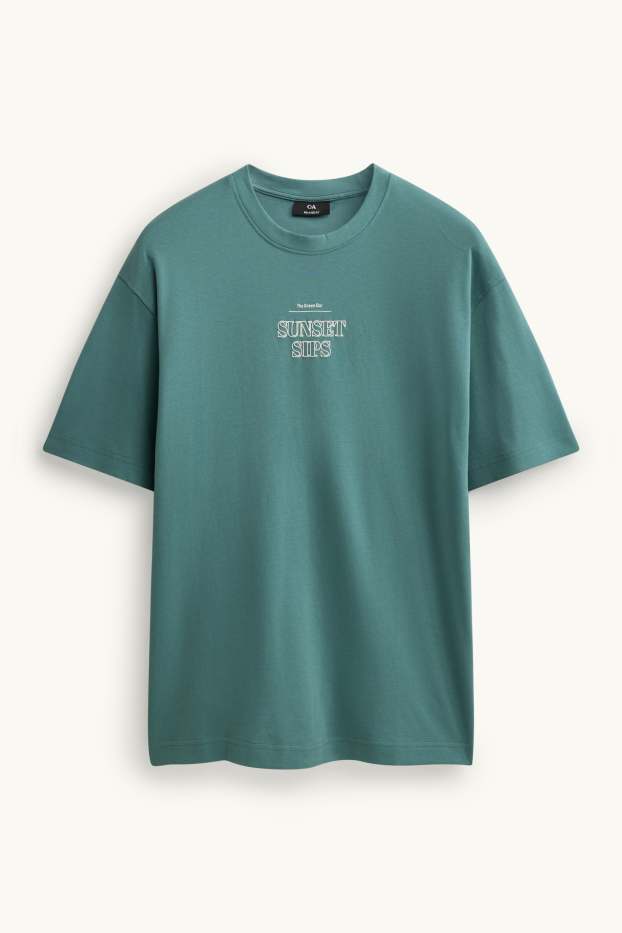 Herren - T-Shirt - Relaxed Fit - petrol