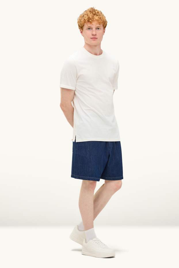 Hommes - Short en jean - jean bleu foncé
