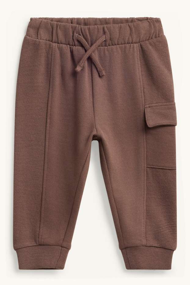 Neonati - Pantaloni sportivi per neonati - marrone scuro