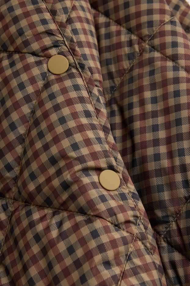 Femmes - Veste matelassée - à carreaux - marron