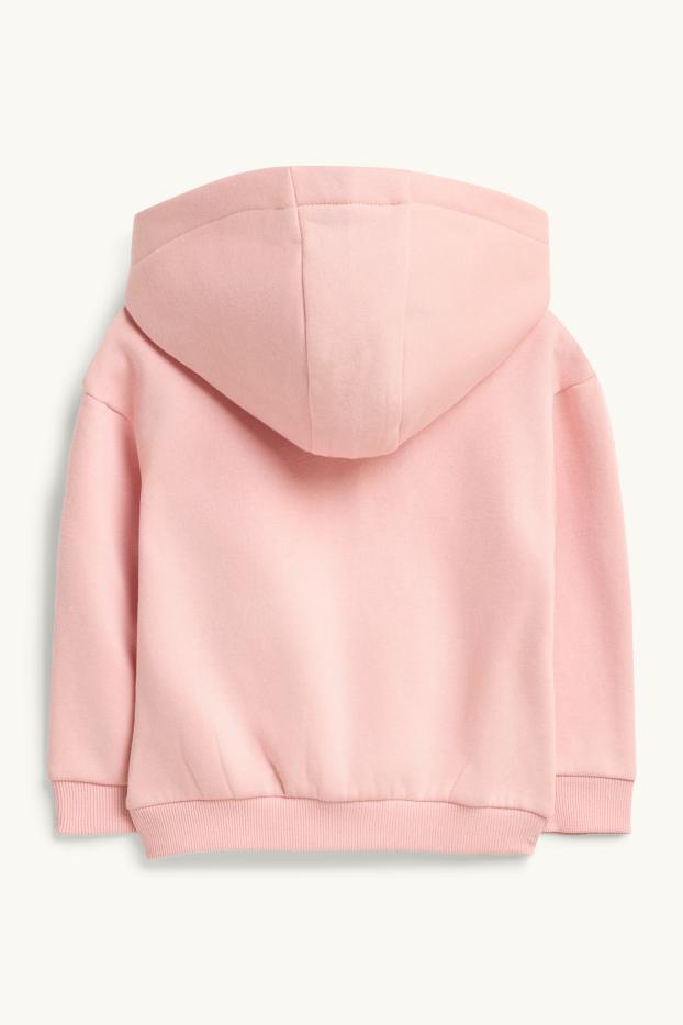 Kinderen: meisjes - Hartje - sweatvest met capuchon - roze