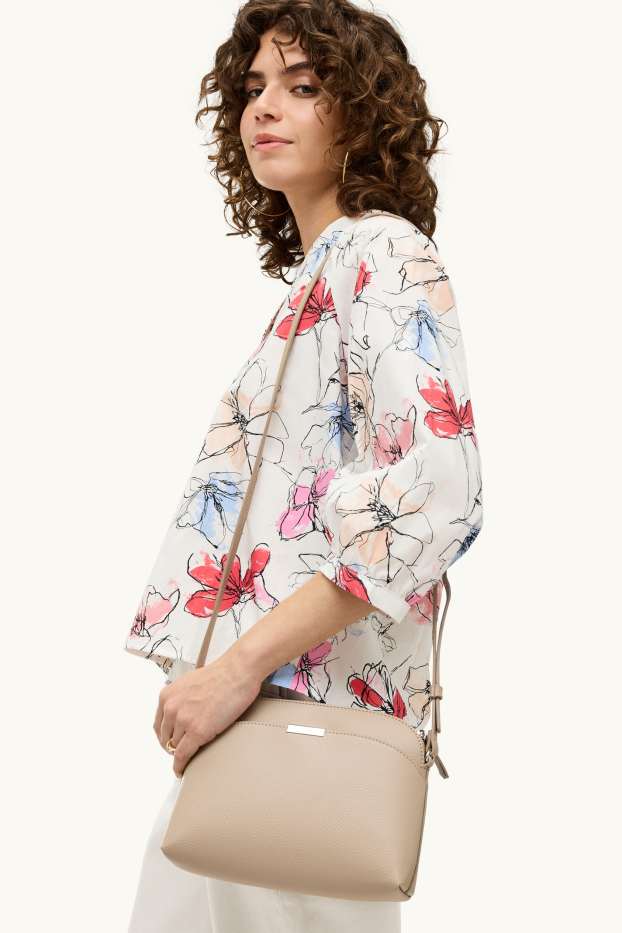 Femmes - Sac à bandoulière - synthétique - beige
