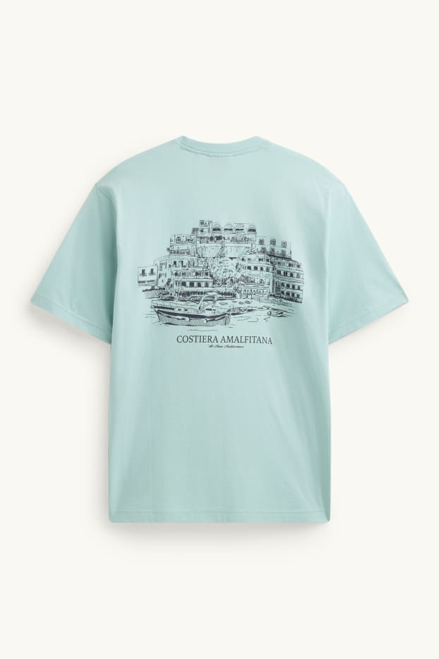 Men - T-shirt - relaxed fit - light blue