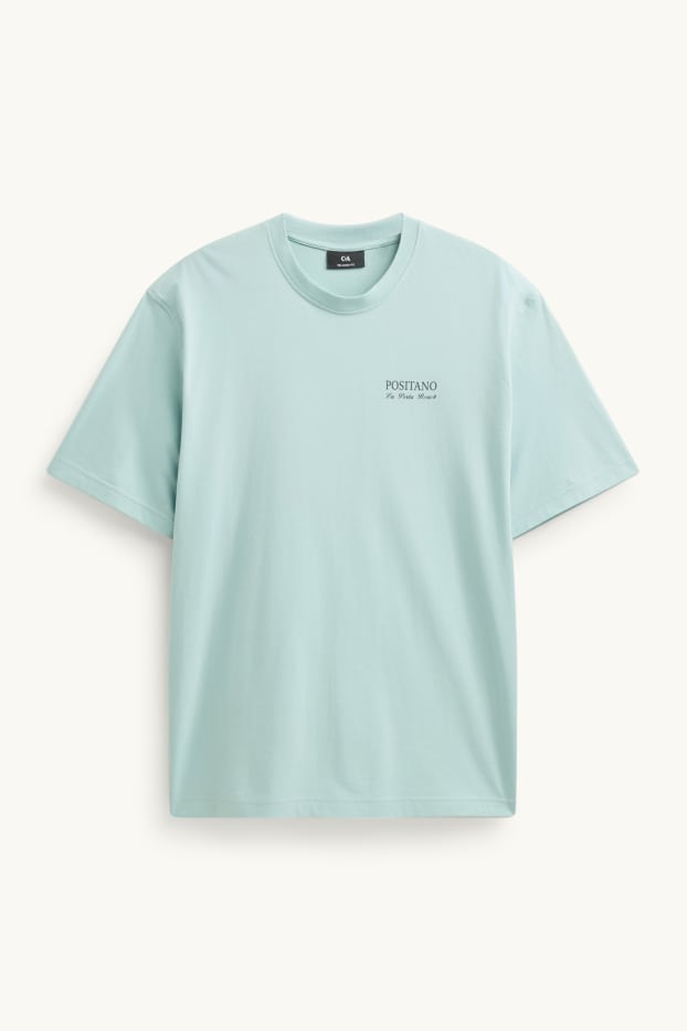 Men - T-shirt - relaxed fit - light blue