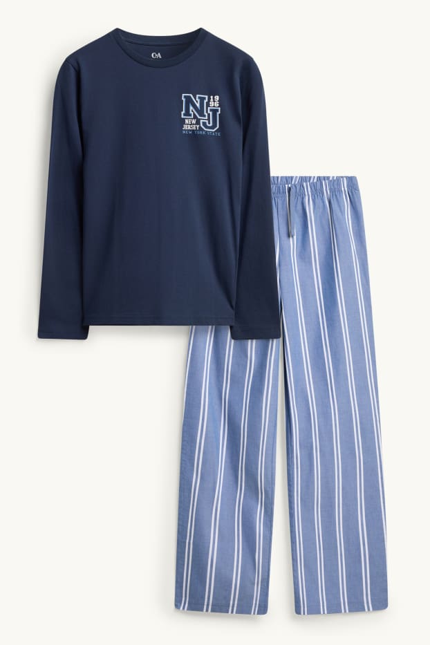 Kinder Buben - New Jersey - Pyjama - 2 teilig - blau