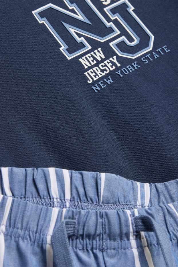 Kinder Buben - New Jersey - Pyjama - 2 teilig - blau